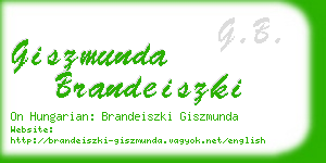 giszmunda brandeiszki business card